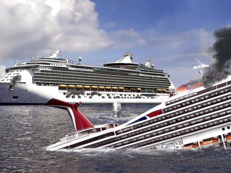 Shelling-From-Royal-Caribbean’s-M.S.-‘Allure’-Sinks-Carnival-Cruise-Vessel-That-Crossed-Into-Disputed-Waters-